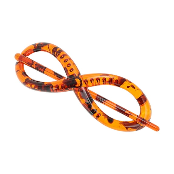 Unique Bargains 1 Pc Elegant 8-Shaped Hair Clips Hairdo Clip Dark Brown