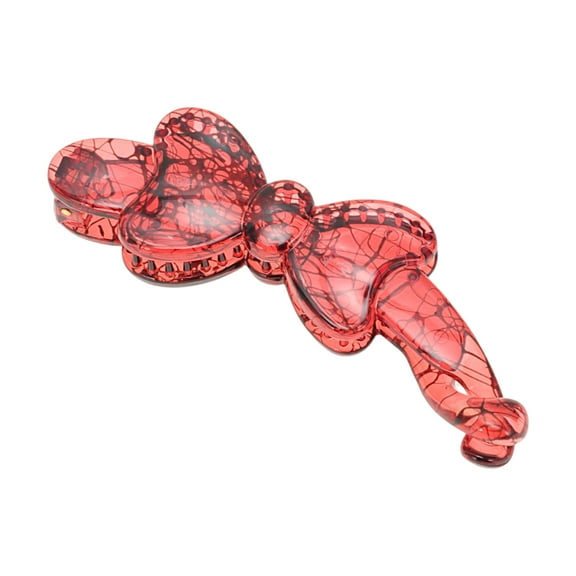 Unique Bargains 1 Pc Elegant Bow Hair Clips Hairdo Clip Red