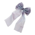 thumbnail image 1 of Unique Bargains 1 Pc Elegant Bow Ribbon Duckbill Hair Clips Hairdo Clip Purple, 1 of 5