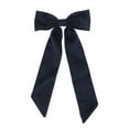 thumbnail image 1 of Unique Bargains 1 Pc Elegant Bow Ribbon Duckbill Hair Clips for Home Navy Blue, 1 of 5
