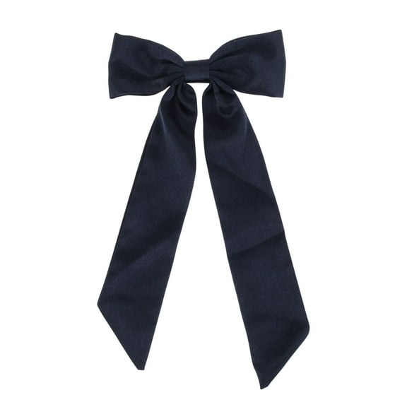 Unique Bargains 1 Pc Elegant Bow Ribbon Duckbill Hair Clips for Home Navy Blue