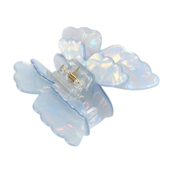 Unique Bargains 1 Pc Elegant Butterfly Hair Clip Hairdo Clips for Women 2.76"x2.52"x1.42" Blue