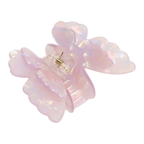 Unique Bargains 1 Pc Elegant Butterfly Hair Clip Hairdo Clips for Women 2.76"x2.52"x1.42" Purple