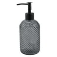 thumbnail image 1 of Unique Bargains 1 Pc Elegant Circle Raindrop Pattern Soap Pump Dispenser for Bathroom 13.52oz Gray Black, 1 of 6
