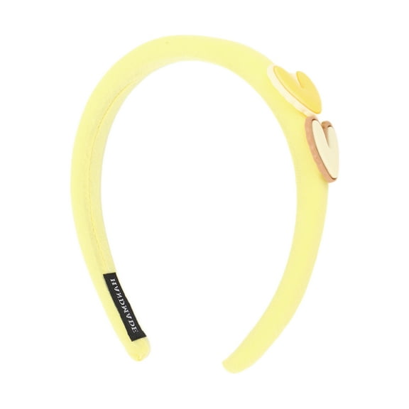 Unique Bargains 1 Pc Elegant Classic Heart-shaped Headbands 6.30"x5.91"x1.14" Yellow