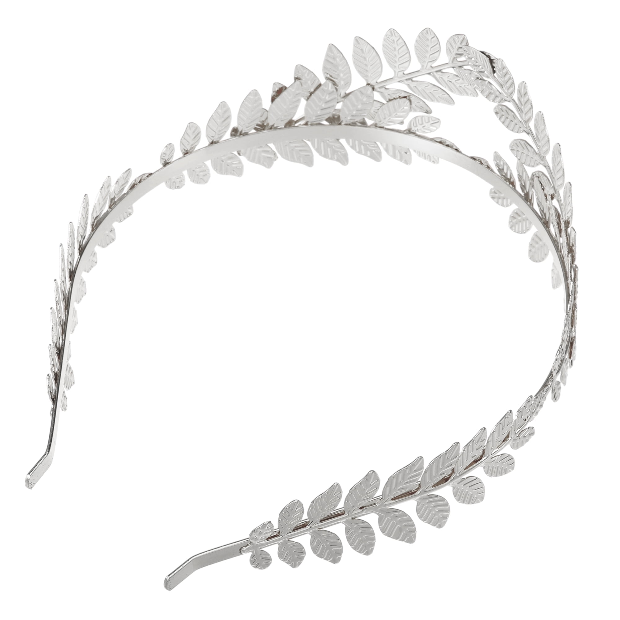 Elegant Silver Leaf Headband Amazon.com : MOSTORY Silver Woodland Leaf Crown - Handmade  main image 2