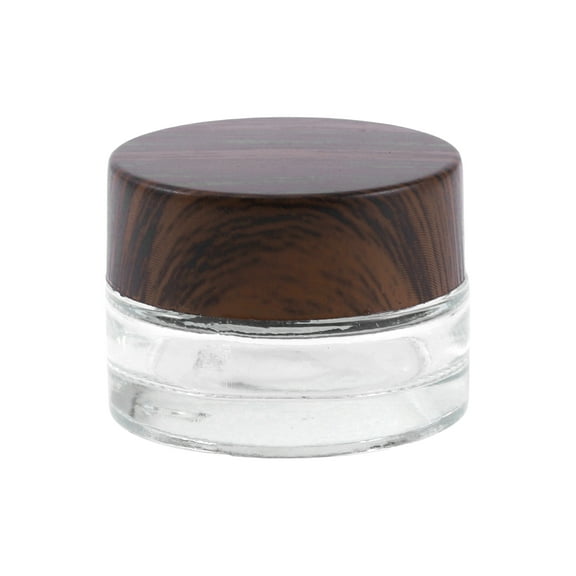 Unique Bargains 1 Pc Elegant Cream Glass Bottle for Bathroom 0.17oz Dark Brown