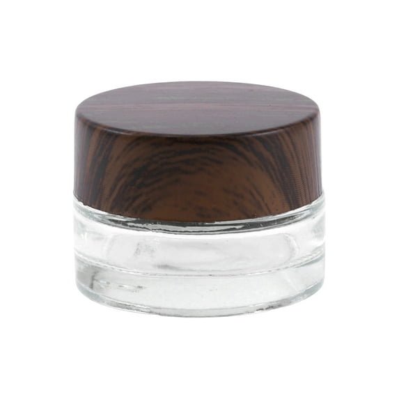 Unique Bargains 1 Pc Elegant Cream Glass Bottle for Bathroom 0.17oz Dark Brown