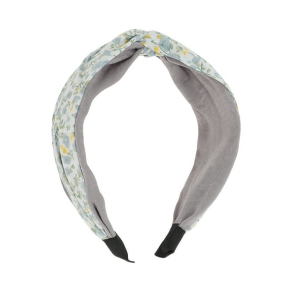Unique Bargains 1 Pc Elegant Crossed Headbands for Women Gray Blue