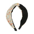 thumbnail image 1 of Unique Bargains 1 Pc Elegant Crossed Headbands for Women Orange Black, 1 of 6