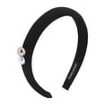 thumbnail image 1 of Unique Bargains 1 Pc Elegant Faux Pearls Headbands for Women Black, 1 of 6