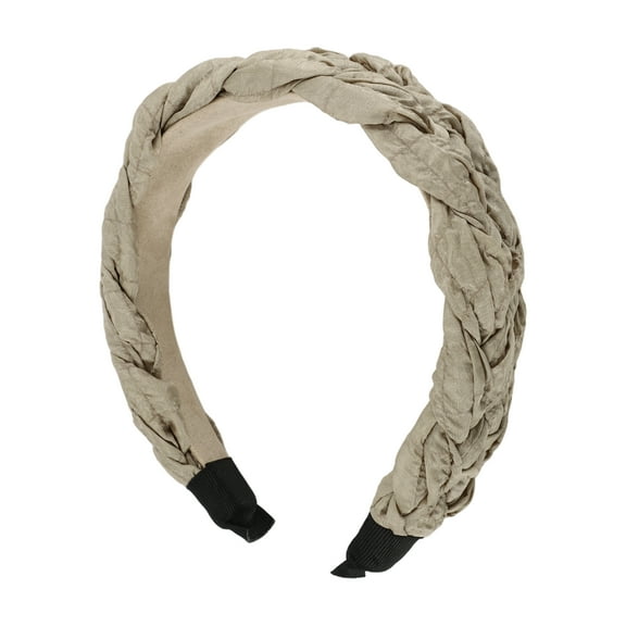 Unique Bargains 1 Pc Elegant Five-strand Braid Wide Hairband for Women for Girls 6.69"x4.72" Khaiki