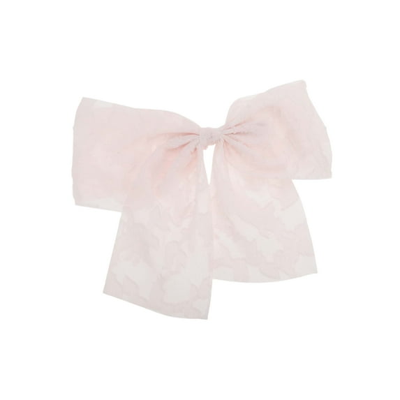 Unique Bargains 1 Pc Elegant Flower Bow Ribbon Hair Clips Pink