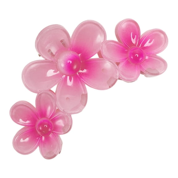 Unique Bargains 1 Pc Elegant Flower Hair Clip Hairdo Clip for Women 4.33"x2.56"x1.89" Pink