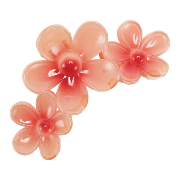 Unique Bargains 1 Pc Elegant Flower Hair Clip Hairdo Clip for Women 4.33"x2.56"x1.89" Red