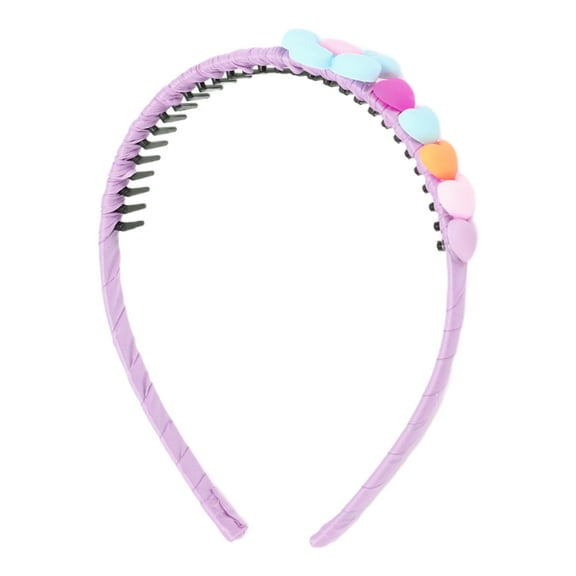 Unique Bargains 1 Pc Elegant Flower Headbands for Girls 5.51"x4.72"x1.34" Purple