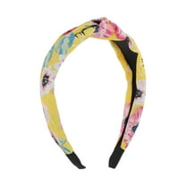 Unique Bargains 1 Pc Elegant Knot Headbands for Women Yellow