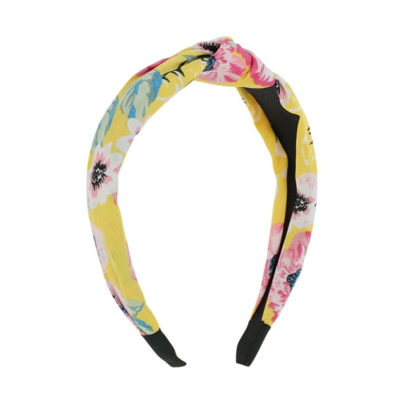Unique Bargains 1 Pc Elegant Knot Headbands for Women Yellow