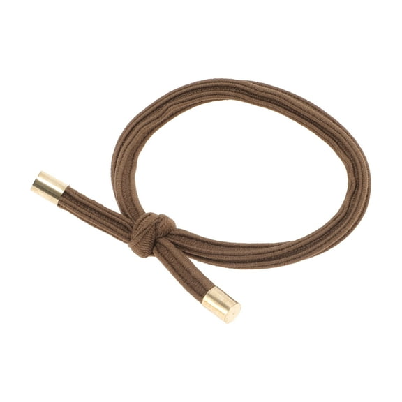 Unique Bargains 1 Pc Elegant Knotted Style Hair Rope Hair Scrunchies Coffee Color