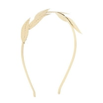 Unique Bargains 1 Pc Elegant Leaf Headbands for Women Gold Tone