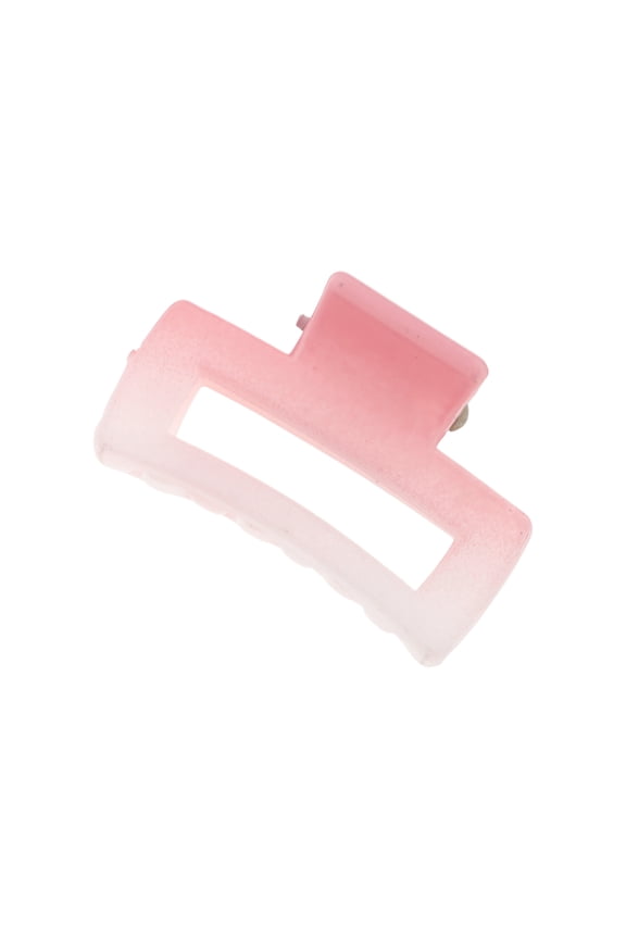 1 Pc Elegant Rectangle Frosted Hair Clips Hairdo Clip for Home Gradient Pink