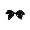 thumbnail image 1 of Unique Bargains 1 Pc Elegant Rhinestone Velour Bow Hair Clips Black, 1 of 5