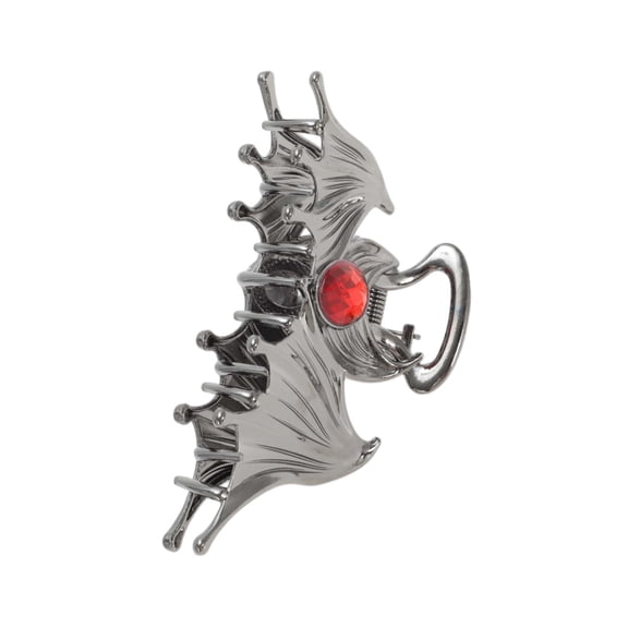 Unique Bargains 1 Pc Elegant Ruby Inlaid Animal Hair Clips Red Black