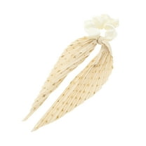 Unique Bargains 1 Pc Elegant Satin Hair Scrunchies Hair Ties Beige