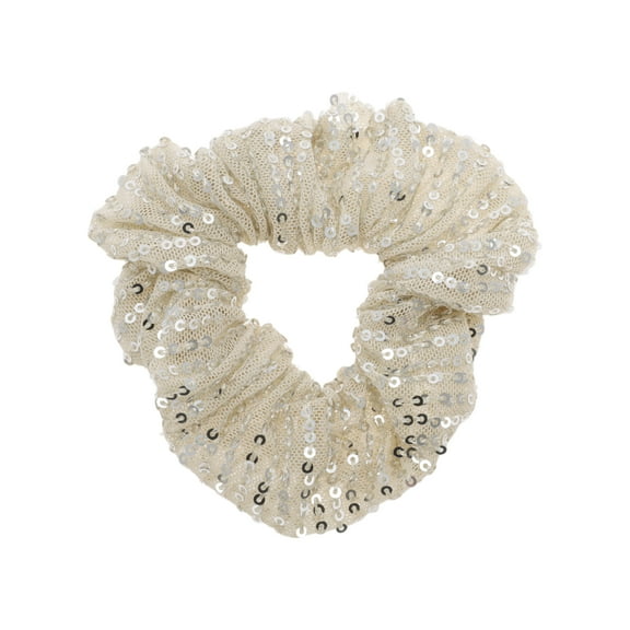 Unique Bargains 1 Pc Elegant Sequins Scrunchies for Home Yellow