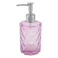 thumbnail image 1 of Unique Bargains 1 Pc Elegant Soap Pump Dispenser for Bathroom 11.15oz Pink Silver Tone, 1 of 6