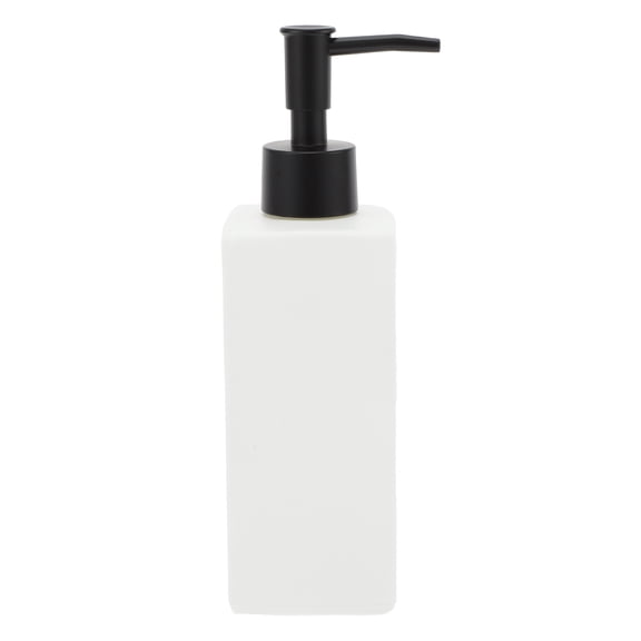 Unique Bargains 1 Pc Classic Square Soap Pump Dispenser for Laundry Rooms 350ml White