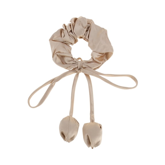 Unique Bargains 1 Pc Elegant Tulip Pendant Hair Scrunchies Hair Ties Khaki
