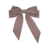 Unique Bargains 1 Pc Elegant Velour Bow Headpiece Hair Clips Light Pink