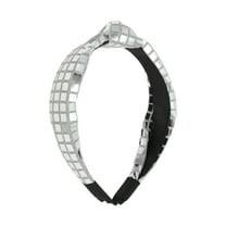 Unique Bargains 1 Pc Elegant Wide Headbands for Women Silver Tone
