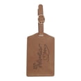 thumbnail image 1 of Unique Bargains 1 Pc Embossed Adventure Luggage Tag for Travel Khaki PU, 1 of 5