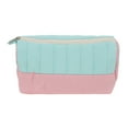 thumbnail image 1 of Unique Bargains 1 Pc Embroidered House Style Drawstring Makeup Bag for Vacation Green Pink Polyester, 1 of 6