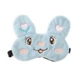 thumbnail image 1 of Unique Bargains 1 Pc Embroidered Rabbit Eye Mask for Home Fleece Blue, 1 of 4