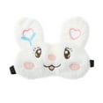 thumbnail image 1 of Unique Bargains 1 Pc Embroidered Rabbit Eye Mask for Home Fleece White, 1 of 4