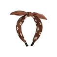 thumbnail image 1 of Unique Bargains 1 Pc Exquisite Bow Headbands for Women Deep Brown, 1 of 6