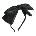 thumbnail image 1 of Unique Bargains 1 Pc Exquisite Gauze Shiny Silk Bow Headband Black, 1 of 6