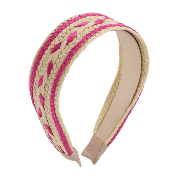 Unique Bargains 1 Pc Exquisite Holiday Style Flat Headband Rose Red