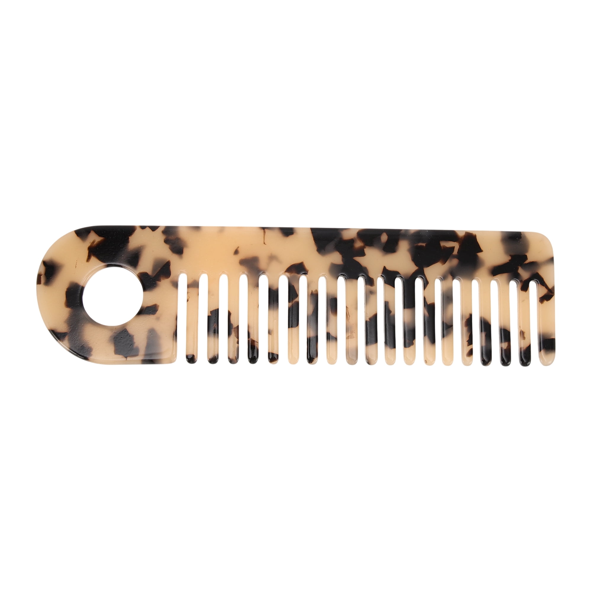 Unique Bargains 1 Pc Exquisite Marble Pattern Hair Comb for All Hair Types Light Brown
