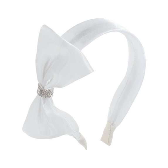 Unique Bargains 1 Pc Exquisite Mesh Side Bow Headband White