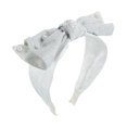 thumbnail image 1 of Unique Bargains 1 Pc Exquisite Pearl Rose Jacquard Bow Headband Light Gray, 1 of 6