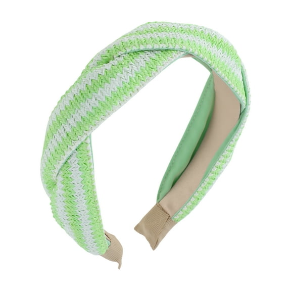 Unique Bargains 1 Pc Exquisite Personalized Straw Braid Headband Green