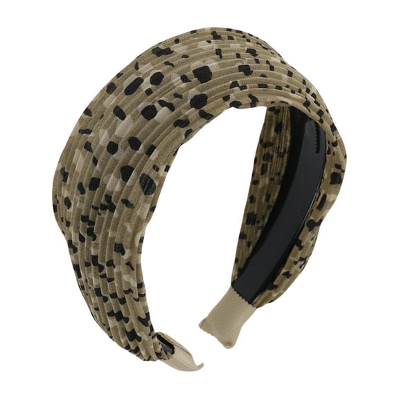 Unique Bargains 1 Pc Exquisite Pleated Chiffon Headband Brown