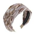 thumbnail image 1 of Unique Bargains 1 Pc Exquisite Pleated Chiffon Headband Coffee Color, 1 of 6
