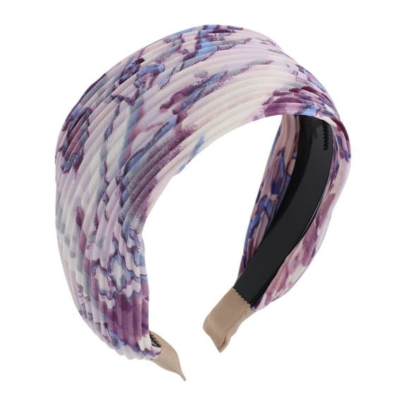 Unique Bargains 1 Pc Exquisite Pleated Chiffon Headband Purple