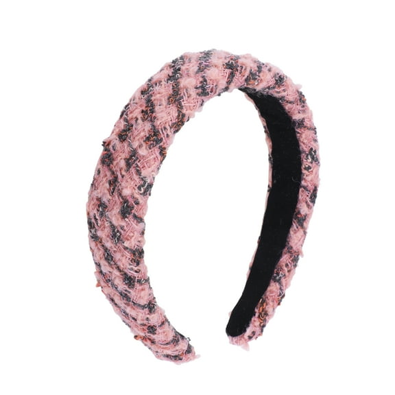 Unique Bargains 1 Pc Exquisite Wool Braided Headbands Pink