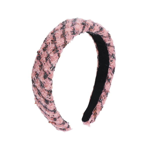 Unique Bargains 1 Pc Exquisite Wool Braided Headbands Pink